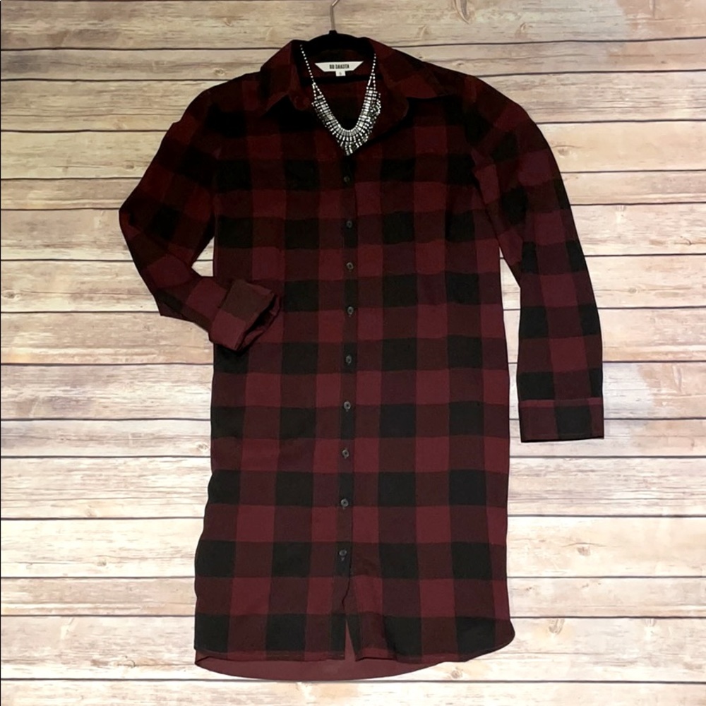 BB Dakota Plaid Shirt Dress - Picture 8 of 10